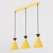 EMIBIG 1742/3 KLEVER 3 ORANGE BLACK Lampa wisząca