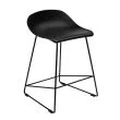 KING HOME PC-148A Krzesło barowe ROLF czarne 66 cm - polipropylen, metal