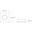ONE LIGHT 51105/MC Kerkini wpust z oprawką GU5.3 MR16 matowy chrom