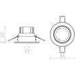 RENDL R10420 MIRO do wbudowania 230V/350mA LED 3W 3000K