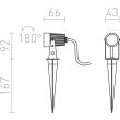 RENDL R10530 GUN z klinem ziemnym czarna 230V LED 3x1W 30° IP65 3000K