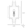 COSMOLIGHT Kinkiet FARO W01053NI-WH