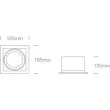 ONE LIGHT 51130/B/C Piges czarny wpuszczany downlight COB LED 4000K 30W