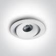 ONE LIGHT 11107P/W/W Amarusi biały wpust LED IP54 3000K 7W