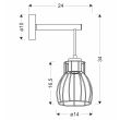 CANDELLUX 21-77059 BERNITA LAMPA KINKIET 1X60W E27CZARNY