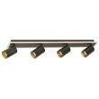 LIGHT PRESTIGE Lampa sufitowa Parma 4xGU10 + 1xLED czarna LP-0612/4C BK