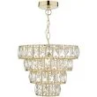 DAR CER0135 CERYS 1LT 4 TIER PENDANT CRYSTAL & GOLD
