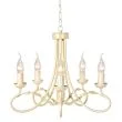 ELSTEAD OLIVIA OV5 IVORY/GOLD 5Lt Chandelier/Semi-Flush