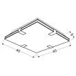 CANDELLUX 10-30382 FIERA LAMPA SUFITOWA PLAFON 40X40 3X50W E27 KWADRAT