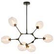Step into Design ST-1232-6 TRANSPARENT Lampa wisząca MODERN ORCHID-6 transparentno czarna 130 cm