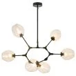 Step into Design ST-1232-6 TRANSPARENT Lampa wisząca MODERN ORCHID-6 transparentno czarna 130 cm