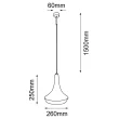 ANTIGO Lampa wisząca Mahaka 1 - Szara (260 mm) 5181