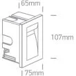 ONE LIGHT 68062/AN/W Simi wpust ścienny antracyt LED 3000K 3,6W IP65