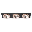RENDL R13263 SHARM SQ III wpuszczana czarna miedź/miedź 230V LED 3x10W 24° 3000K