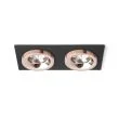 RENDL R13258 SHARM SQ II wpuszczana czarna miedź/miedź 230V LED 2x10W 24° 3000K