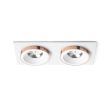 RENDL R13255 SHARM SQ II wpuszczana biała miedź 230V LED 2x10W 24° 3000K