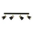 DAR FRY8454 FRY 4LT BAR PLATE BLACK ROSE GOLD GU10 LED INC
