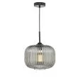 DAR DEM0110 DEMARIUS 1LT PENDANT BLACK SMOKED GLASS