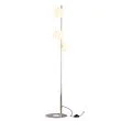JUPITER FEME nowoczesna lampa podłogowa niklowana 3-punktowa biały klosz 1939