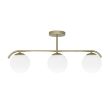 Candellux 33-35424 AMADEO lampa sufitowa mosiężny 3x40W E14 klosz biały