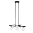 SIGMA 40791 AVOLA lampa wisząca kulki 5 czarne/transparentne