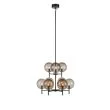 MARKSLOJD 107921 CROWN lampa wisząca 9L Czarna/Przydymiony