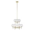 MARKSLOJD 107920 CROWN lampa wisząca 9L Złoty Szczotkowany/Przeźroczysty