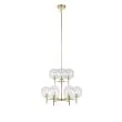MARKSLOJD 107920 CROWN lampa wisząca 9L Złoty Szczotkowany/Przeźroczysty