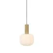 MARKSLOJD 108123 SOBER lampa wisząca Mała 1L Mosiądz/Biały