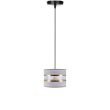 CANDELLUX 31-37718 PANDY lampa wisząca czarny 1x40W E27 abażur szary+złoty