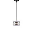 CANDELLUX 31-37718 PANDY lampa wisząca czarny 1x40W E27 abażur szary+złoty
