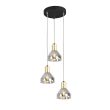 CANDELLUX 33-78995 LAMPA WISZĄCA GREGORY TALERZ CZARNY BRĄZ 3X40W E14 KLOSZ DYMIONY
