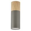 CANDELLUX 2284286 TUBA LAMPA SUFITOWA 1X15W GU10 6,8/20 SZARY+DREWNO