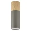 CANDELLUX 2284286 TUBA LAMPA SUFITOWA 1X15W GU10 6,8/20 SZARY+DREWNO