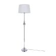 CANDELLUX 51-11947 GILLENIA LAMPA PODŁOGOWA 1X60W E27 SREBRNA + ABAŻUR 51-11947