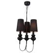 AZZARDO AD-7121S-3-BK / AZ2163 Baroco 3 pendant (black) Żyrandol