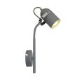 CANDELLUX 91-66527 GRAY KINKIET NA WYSIĘGNIKU 1X40W E14 SZARY