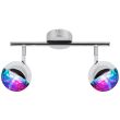 CANDELLUX 92-67760 PARTY LISTWA 2X3W LED RGB GŁÓWKA OKRĄGŁA 1E Z PRZEGUBEM KD SYSTEM CHROM