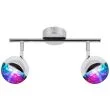 CANDELLUX 92-67760 PARTY LISTWA 2X3W LED RGB GŁÓWKA OKRĄGŁA 1E Z PRZEGUBEM KD SYSTEM CHROM