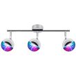 CANDELLUX 93-67777 PARTY LISTWA 3X3W LED RGB GŁÓWKA OKRĄGŁA 1E Z PRZEGUBEM KD SYSTEM CHROM