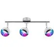 CANDELLUX 93-67777 PARTY LISTWA 3X3W LED RGB GŁÓWKA OKRĄGŁA 1E Z PRZEGUBEM KD SYSTEM CHROM