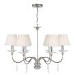 ELSTEAD FINSBURY PARK FP6 POL NICKEL 6Lt Chandelier/Semi-Flush
