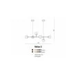 AZZARDO AZ4698 HELIOS 6 BK DECORATIVE PENDANT BLACK