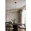 MILAGRO ML0378 Lampa wisząca (koło) GENESIS BLACK GOLD 15xGU10 — wizualizacja aranżacji AI