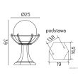 SU-MA Kule z koszykiem 200 K 4011/1/KPO Klosz 20 cm