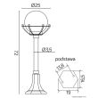 SU-MA Kule z koszykiem 200 K 5002/3/KPO Klosz 20 cm