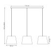 EMIBIG 1406/3 EPOCA 3 MIX lampa wisząca