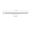 LIGHT PRESTIGE LP-987/1W M BK Kinkiet Aqua 66,5 cm czarny IP44 LED CCT