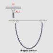 Light Prestige LP-642/2M Smart Lampa wisząca Rope Light 2 m biała Tuya Smart LED CCT