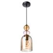 LIGHT PRESTIGE Lampa wisząca Tropea 1xE27 bursztynowa, średnia LP-2004/1P M AM